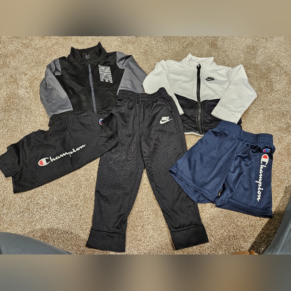 Nike and Champion toddler boys bundle clothing lot, size 2T/24M